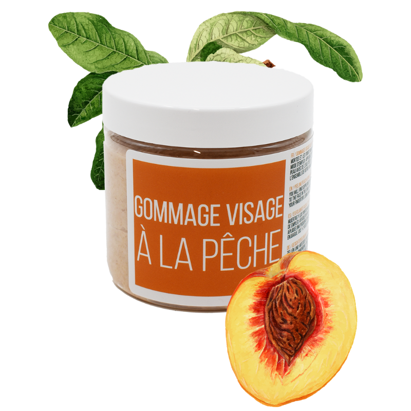 Gommage visage pêche