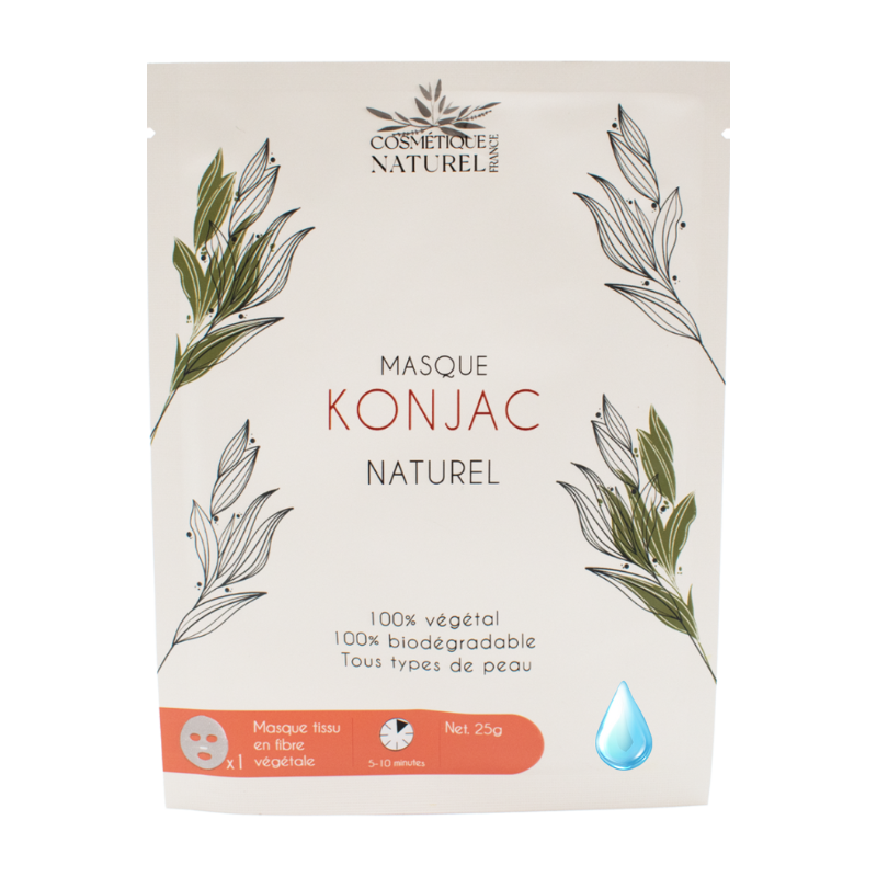 Un masque au konjac 100% naturel à l'extrait de collagène.