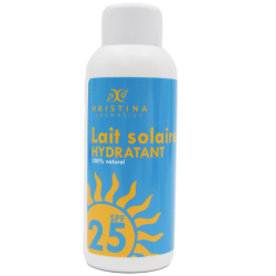 Un lait solaire 100% naturel SPF25. Hydratant et protecteur.