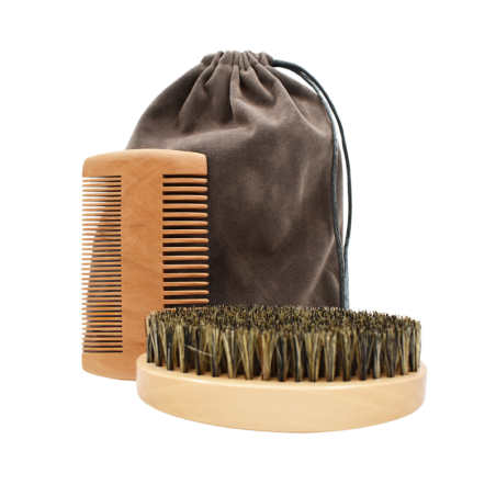 Kit brosse + peigne pour barbe et moustache