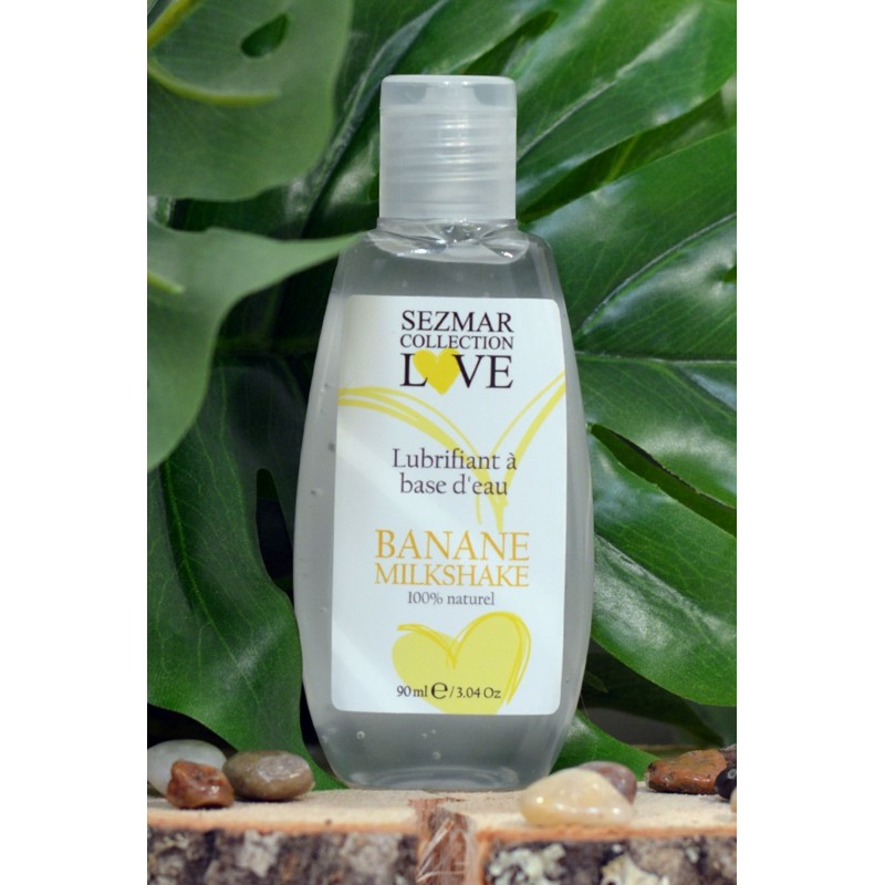 Lubrifiant à base d'eau 100% naturel Banane Milkshake 90 ml 